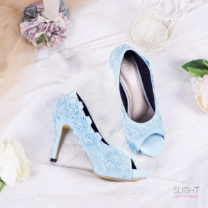 Sepatu Peeptoe Cecilia Biru